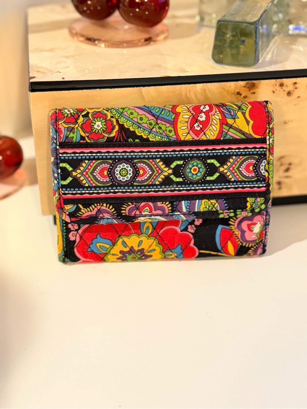 Vera Bradley Symphony Quilted Multi-fold Wallet in Hue Multicolor Floral